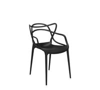 MASTERS Silla de Comedor Juego de 4 Negra