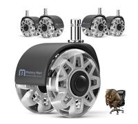 Mastery Mart Juego de 5 ruedas para silla de oficina, 60 mm, ruedas para suelo duro, 11 mm x 22 mm, aptas para el 98% de todas las ruedas, no para 1KEA, gris