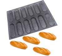 masteymoh Molde de silicona para hornear, molde para pan de hamburguesa, molde perforado para pan de hamburguesa, molde antiadherente con agujeros, bandeja de malla para hornear bollos de hamburguesa