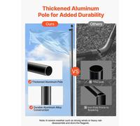 Mástil para bandera, 9,14 m. Kit de mástil para bandera de alta resistencia, diseñado para uso exterior en viviendas, con instalación en el suelo. Kit de mástil de aluminio para exteriores, extra grue