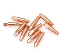 MASUNN 10 Piezas 24KD M6 Mig/mag Antorcha De Soldadura Punta De Contacto Boquilla De Gas 0.8/1.0/1.2/1.4 mm-1.0mm