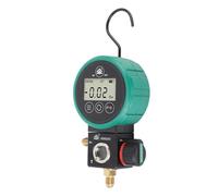 MasYosh Medidor Digital HVAC, Colector de 4 Válvulas con Medidor de Presión de Vacío y Alarma de Sobrepresión, para Aire Acondicionado Refrigerante R22 R32 R410A R134a