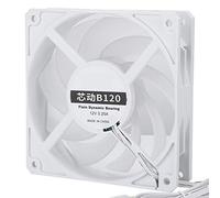 Masyrt Ventilador de Refrigeración de 4.724 in Ventilador de Refrigeración para PC de para Computadora de Caja Enfriador Silencioso Radiador de (Blanca)
