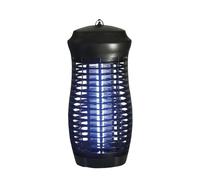 Mata Moscas y Mosquitos Eléctrico KMT Style - Lámpara Antimosquitos Interior - Ilumina y Mata Insectos Voladores - 25m² Cobertura - Luz LED Fluorescente 6W - Color Negro
