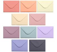 MATICAN 100 mini sobres, sobres de papel para tarjetas de visita, 10 colores pastel, 4 x 2.7 pulgadas