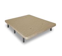 Matnature | Base Tapizada 3D l Estructura Estable Madera | Bastidor Metálico Super Resistente | Transpirable Aireadores Sistema FreshAir | Altura Base + Patas +/- 30 cm (Beige, 80 x 190 cm)