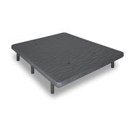 Matnature | Base Tapizada 3D l Estructura Estable Madera | Bastidor Metálico Super Resistente | Transpirable Aireadores Sistema FreshAir | Altura Base + Patas +/- 30 cm (150 x 190 cm, Gris)