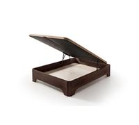 MATRIS | Canapé Abatible de Madera Elegance con Patas | Gran Capacidad, Altura 38 cm, Sin Montaje Wenge 200 x 200