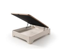 Matris - Canapé Abatible Elevado con Patas Elegance, Arcón Gran Capacidad, Base Transpirable 3D, Apertura Hidráulica, Estructura Reforzada, Varios Tamaños y Colores - Sin Montaje