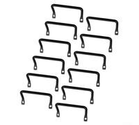 Matte Black Cabinet Handles 100mm 45° Ergonomic 12-Pack | Solid Steel Construction, Rust-resistant Finish, para ideal For Heavy Trays & Cabinets, Includes Mounting Hardware