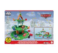 Mattel Disney Pixar Cars Miniracers Calendario de adviento 4 coches de juguete pequeños con 21 accesorios sorpresa, regalo Navidad, +3 años (HPD83)
