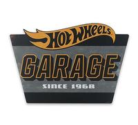 Mattel Hot Wheels - Letrero de metal para garaje, letrero vintage de Hot Wheels para garaje, dormitorio o cueva de hombre
