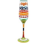 Maturi Copa de champán pintada a mano, multicolor, 220 ml, en caja de regalo