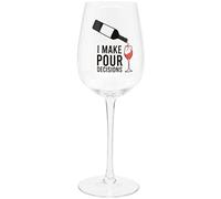 Maturi Copa de vino humorística 'I Make Pour Decisions', 420 ml, en caja de regalo