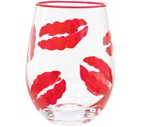 Maturi Copa de vino pintada a mano sin tallo, 530 ml, en caja de regalo