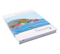 Maturi Cuaderno A5 con tapa acolchada, diseño de playa Tobermory con detalles de lámina dorada y acabado brillante, multicolor