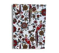 Maturi Cuaderno A5 de tapa dura, diseño de flores encantadas con detalles de lámina dorada y acabado brillante, color blanco