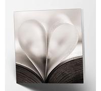 Maturi Imagen de corazón de libro de tarjetas de felicitación en blanco