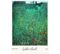 Matvsd Kohecs Gustav Klimt The Poppy Field 16x24 pulgadas arte vintage sin marco para decoración de oficina