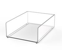 MAUL 1 caja de notas DIN A6, acrílico, transparente, apilable, 165 x 120 x 53 mm