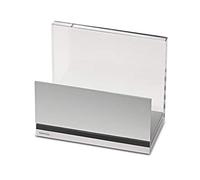 MAUL acro 1962005, Soporte para Tarjetas (acrílico, Aluminio, 11 x 6 x 9,3 cm), Transparente