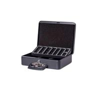 Caja fuerte portatil de acero color negro (30 x 25,5 x 9,3 cm)