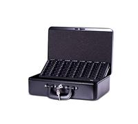 MAUL Caja de dinero 360 x 265 x 115 mm, acero, inserto de contador, cerradura de cilindro, negro