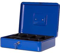 Maul - Caja para dinero (chapa de acero, tamaño 4: 300 x 245 x 90 mm), color azul