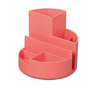 Maul Caja redonda original con 7 compartimentos, 14 x 12,5 cm, color rosa
