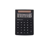 MAUL Calculadora de mesa ECO 650, solar, LCD 12 dígitos, negra
