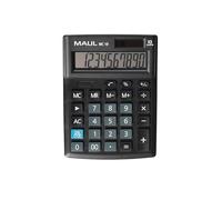 MAUL Calculadora MC 10 – 10 dígitos, pantalla inclinada, batería y energía solar – Negro