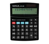 MAUL Calculadora de mesa MTL 800 LCD 12 dígitos doble energía negra