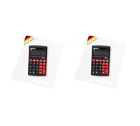 Maul calculadora M12 | Calculadora Basica con Pantalla de 12 dígitos | Calculadora Solar con utilización de la Pila en la Oscuridad | Calculadora pequeña 11,5 x 7 x 1 cm | Negro (Paquete de 2)