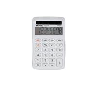 Maul calculadora Eco MJ 455 | Calculadora Basica con Pantalla de 8 dígitos | Calculadora Solar de 80% de plástico Reciclado | Calculadora pequeña 11,2 x 7,1 x 2 cm | Blanco