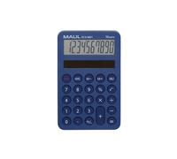 Maul Calculadora Eco MD 1 | Calculadora Solar con 10 dígitos y 5 Funciones | Calculadora de Bolsillo de plástico 60% Reciclado | Calculadora de Escritorio para Oficina, Escuela, Azul