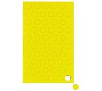 MAUL Iconos magnéticos circular, 50 unidades, pequeños imanes para planificadores, calendarios y pizarras blancas, imán de 10 mm para oficina, cocina y taller, versátil y flexible, color amarillo