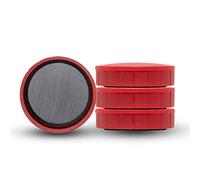 MAUL MAULsolid, paquete SB, imanes pequeños e irrompibles para un uso versátil, imán redondo con diseño moderno, diámetro de 32 x 9,6 mm, paquete de 4 unidades, color rojo
