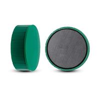 MAUL MAULsolid, paquete SB, imanes pequeños e irrompibles para un uso versátil, imán redondo con diseño moderno, diámetro de 38 x 15,5 mm, paquete de 2 unidades, color verde