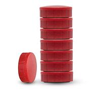 MAUL MAULsolid, paquete SB, imanes pequeños e irrompibles para un uso versátil, imán redondo con diseño moderno, diámetro de 20 x 7,5 mm, paquete de 8 unidades, color rojo