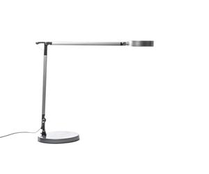 Maul Lámpara de escritorio LED con doble brazo articulado y regulable en color plata