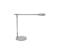 MAUL Lámpara de mesa MAULgrace LED plata regulable para escritorio | Confort visual adaptable, claridad para trabajar, brazo doble orientable, base firme, fuente reemplazable