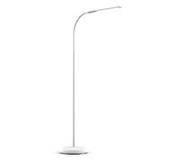 Lámpara de pie LED MAULpirro, blanca, 126 cm, atenuable