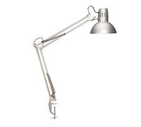 MAUL Lámpara de escritorio MAULstudy – LED, brazo articulado, pinza, plata
