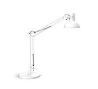 MAUL Lámpara de escritorio MAULstudy – LED, soporte ajustable, metálica de acero, blanca