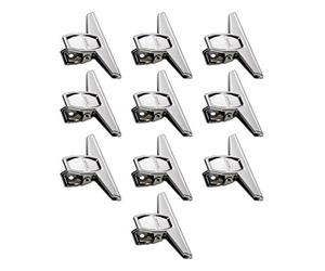 MAUL Letter Clips Standard Series. Nickelled pinza sujetapapel Metal 10 pieza(s) - Sujetapapeles (Metal, Níquel, 75 mm, 10 pieza(s))