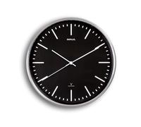 MAUL MAULfly Radio Reloj de Pared, Metal, 30 x 30 x 4.5 cm, Metal, Negro, 30 x 30 x 4.5 cm