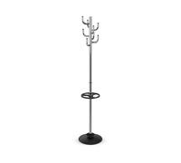 Maul MAULpolaris - Perchero con soporte para paraguas y 8 ganchos (36,5 x 36,5 x 177 cm), color cromado