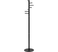 MAUL Perchero de pie MAULcaurus, 7 ganchos, altura 1770 mm, Ø columna 40 mm, negro