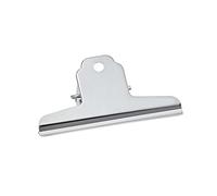 MAUL Pinza para papel MAULbasic metal plateado 120 mm para 300 hojas | agarre seguro, acero duradero, colgable y siempre a mano, capacidad generosa, garganta de 3 cm, orden visible