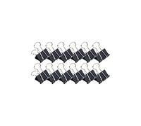 MAUL Pinzas abatibles clips metálicos negros 12 uds 25 mm